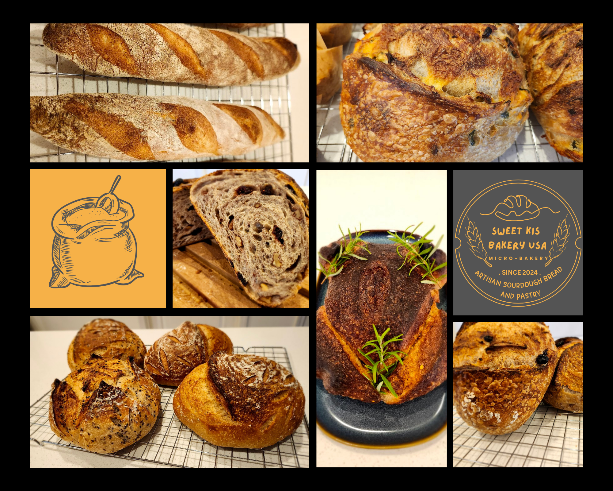 Artisan sourdough bread collection